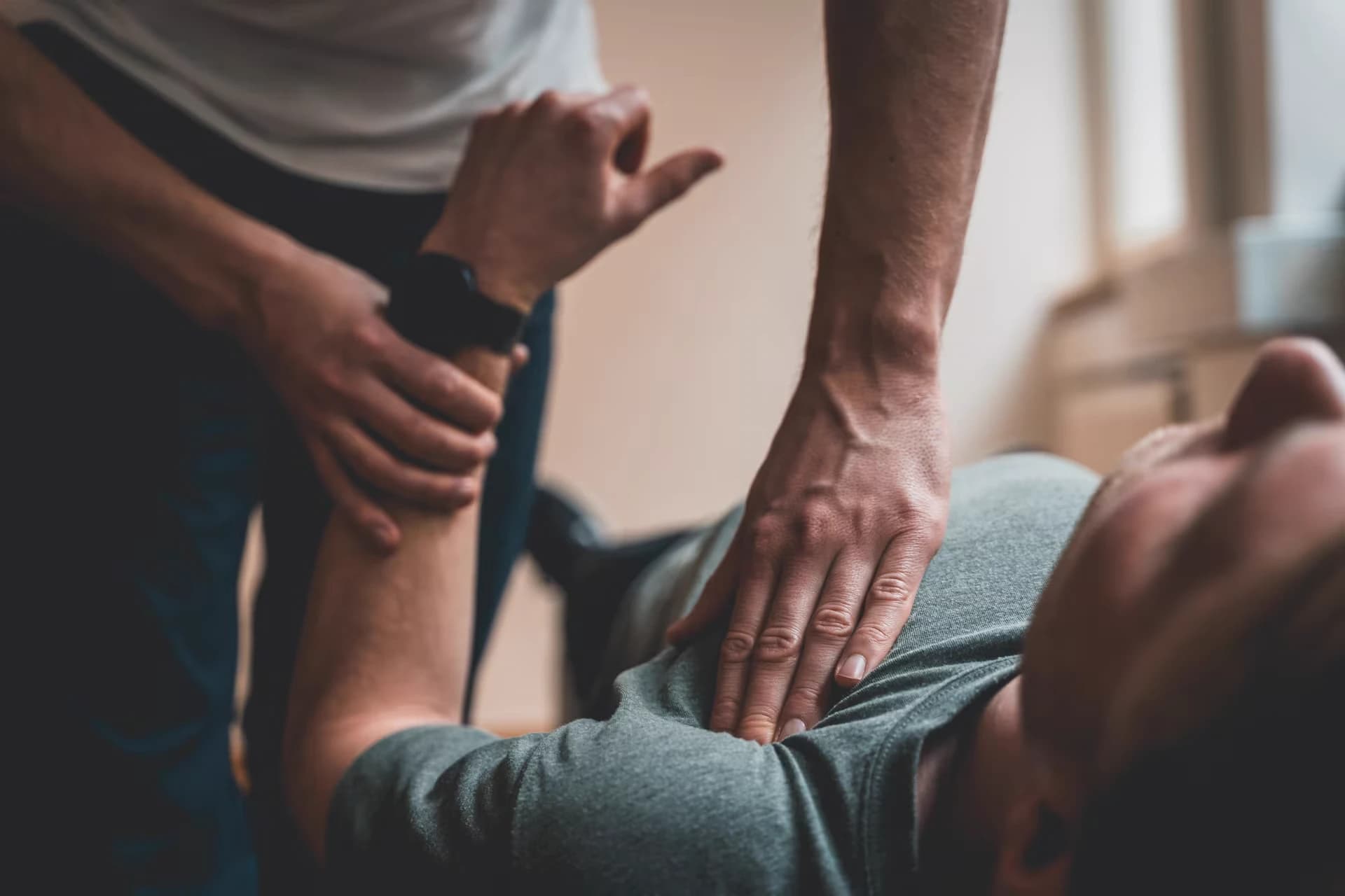 A physiotherapy treatment session